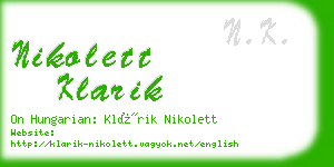 nikolett klarik business card